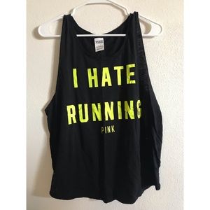 PINK I Hate Running Tank